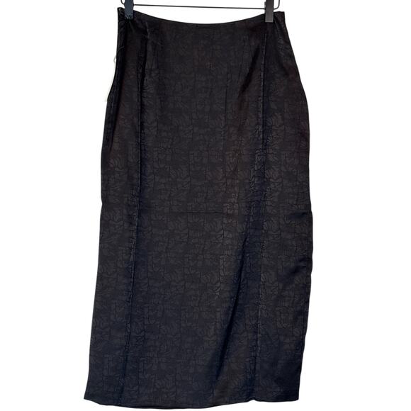 Shades of Rose “The Tristan” Satin Slip Skirt – Size S, Dusty Black, New/NWT - Picture 2 of 3